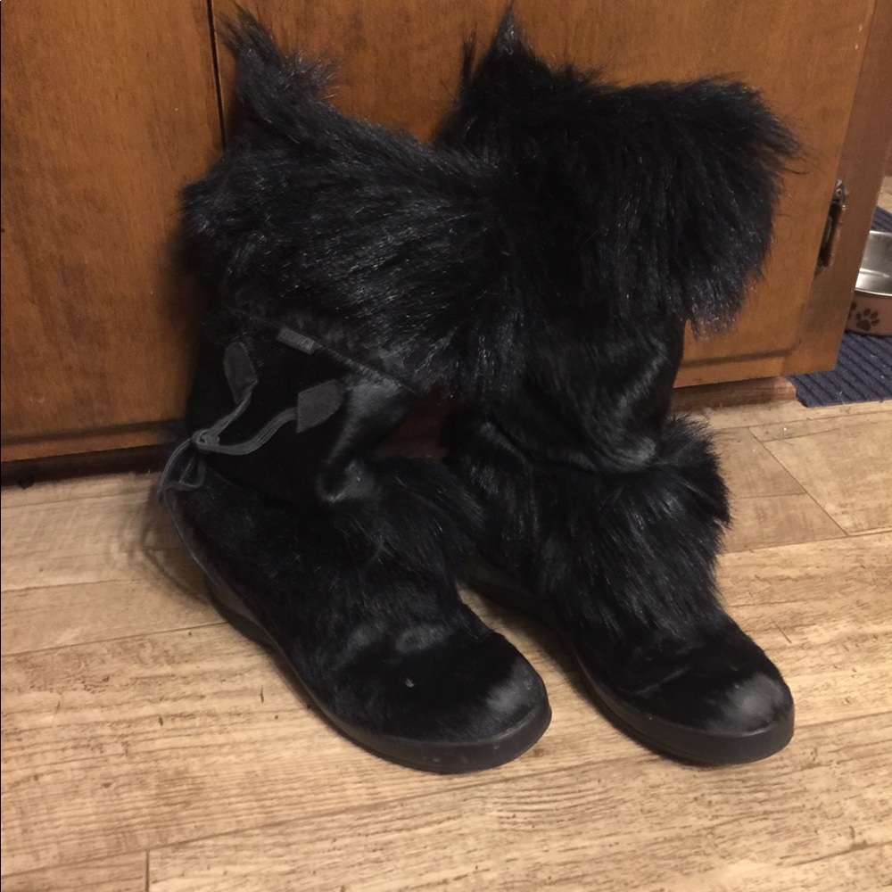 Tecnica fur black boots